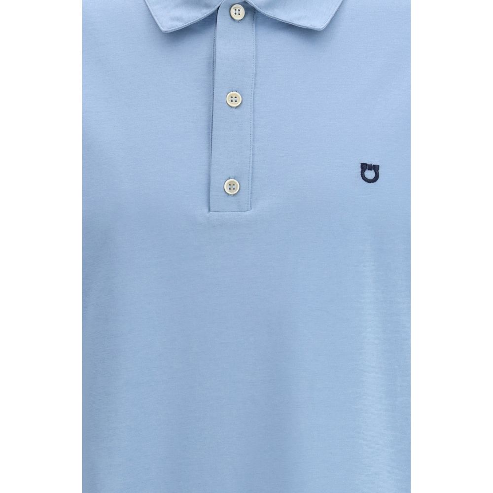 Blue Cotton Polo Shirt - ventzia