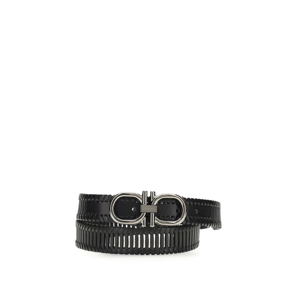 Black Calf Leather Bos Taurus Regular Belt - ventzia