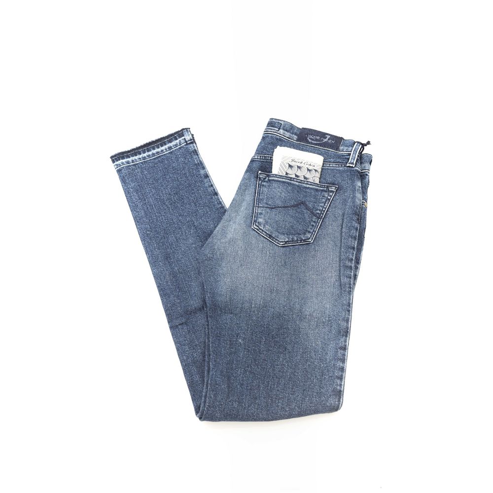Blue Cotton Women Jeans - ventzia