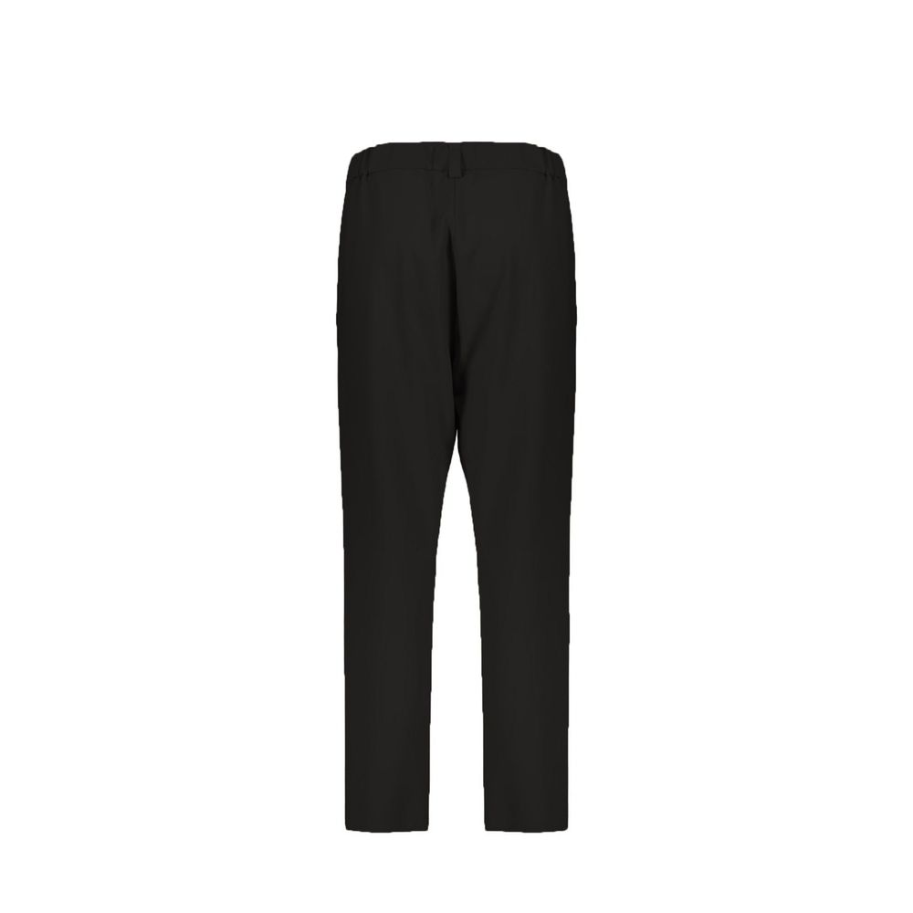 Black Elastane Casual Pants - ventzia