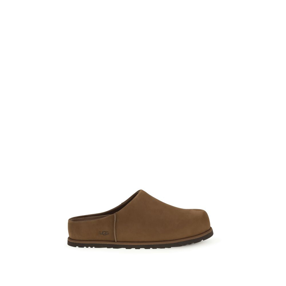 Brown Calf Leather Bos Taurus Mules - ventzia