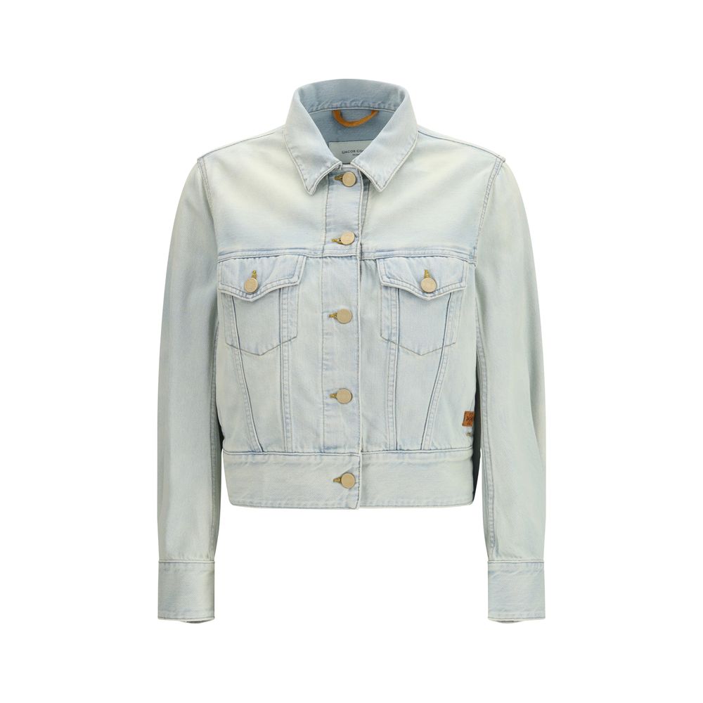Blue Cotton Denim Jacket - ventzia