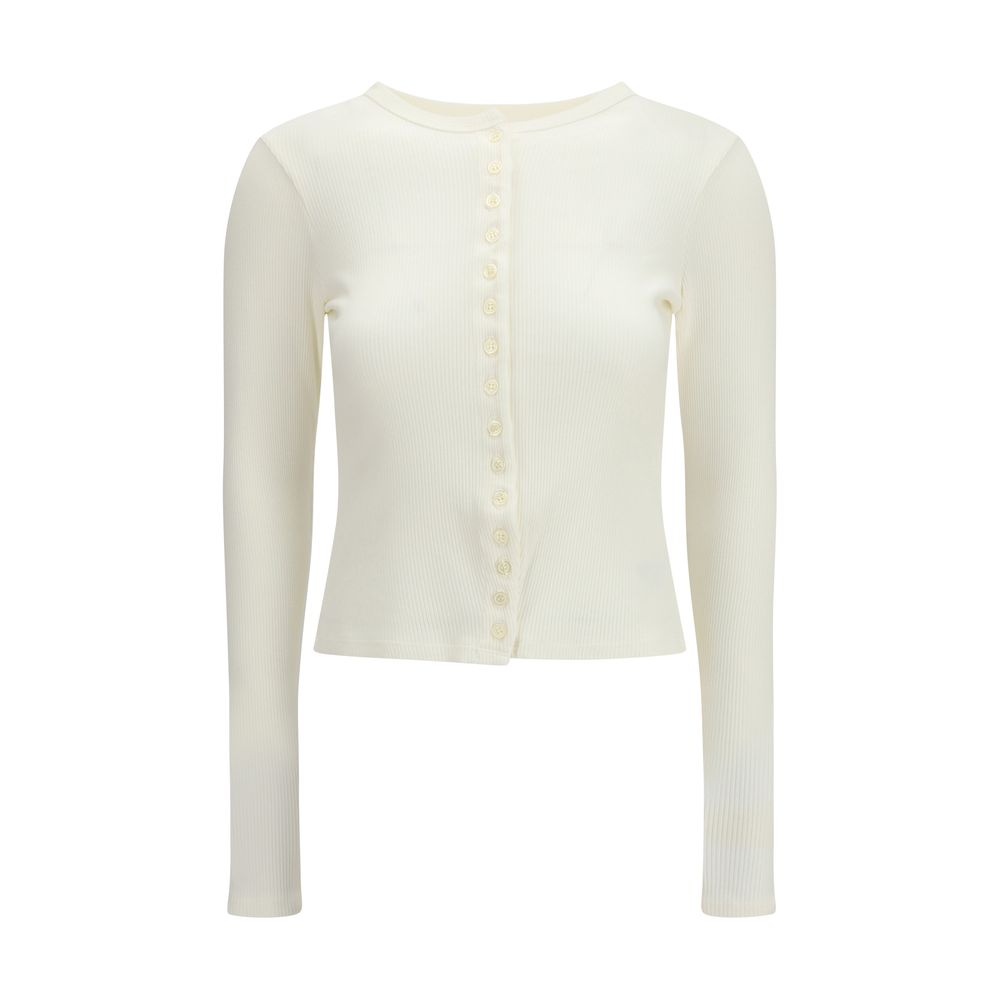 White Cotton Cardigan - ventzia