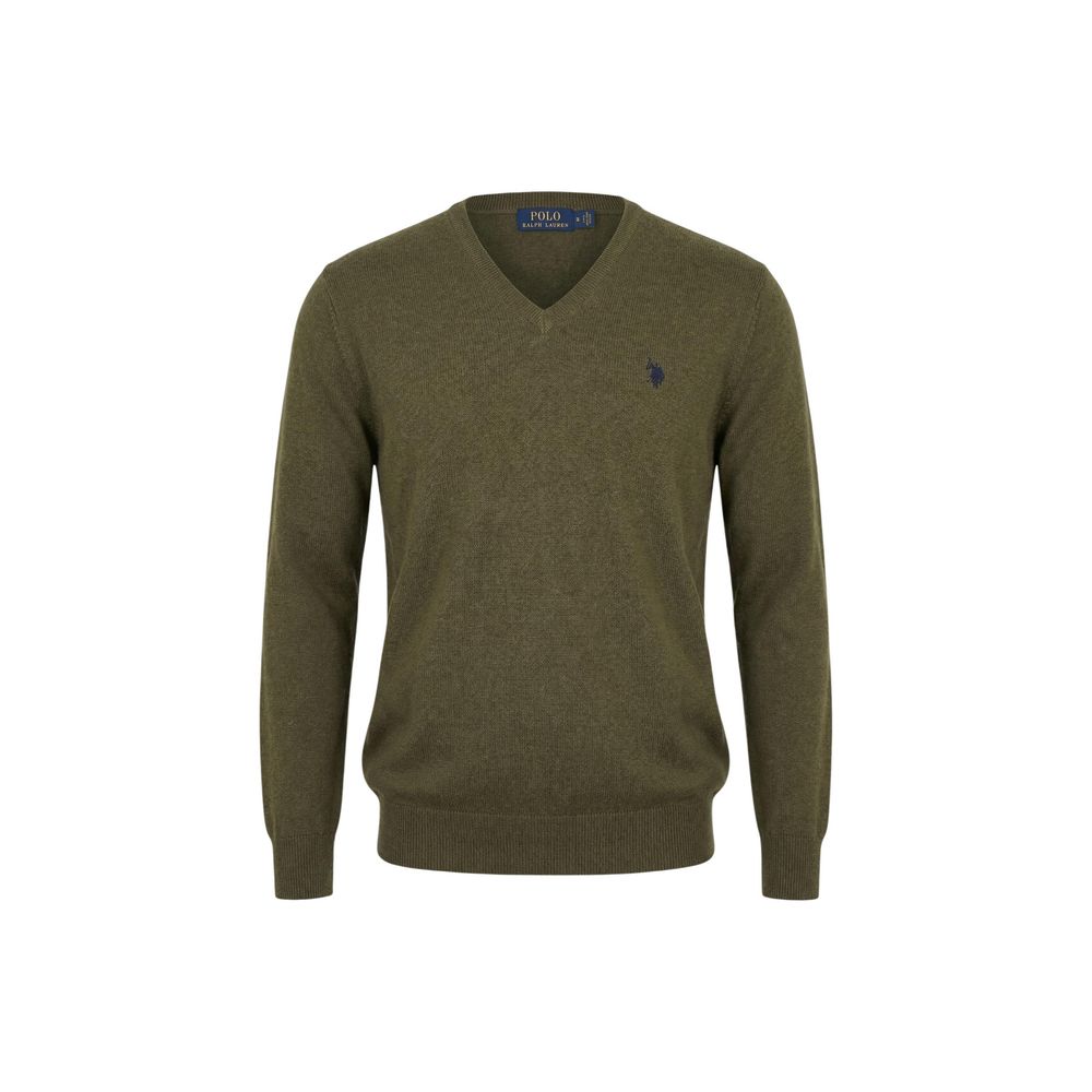 Green Cotton Sweatshirt - ventzia