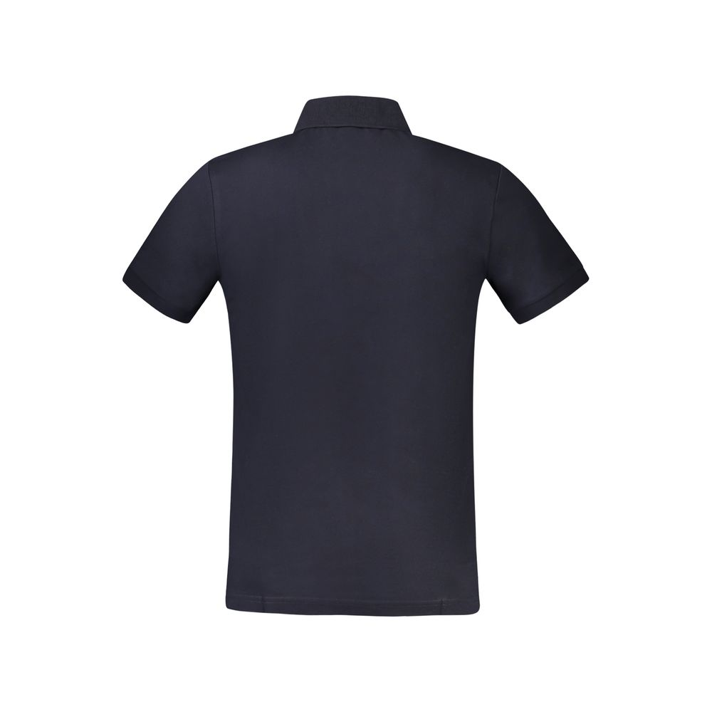 Blue Cotton Men Polo Shirt - ventzia