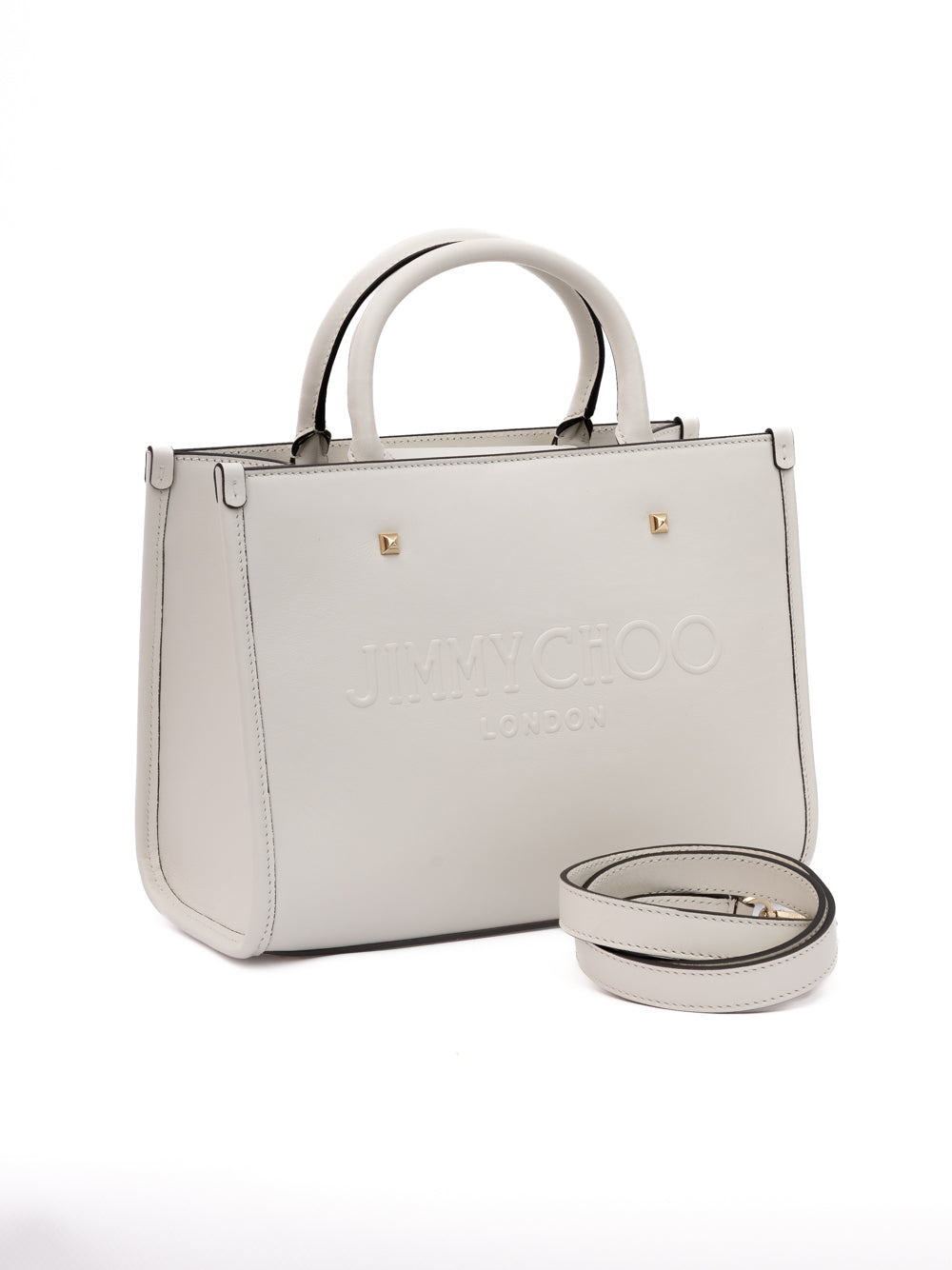 White Avenue S Tote Leather Handbag - ventzia