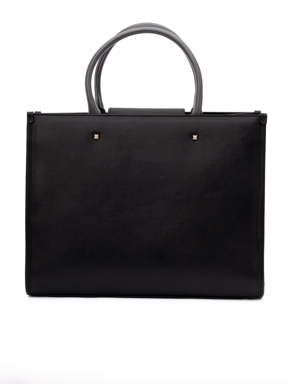 Black Avenue S Tote Leather Handbag - ventzia