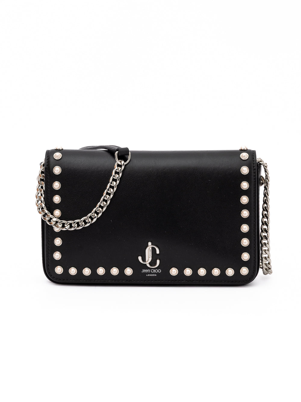 Black Leather Crossbody Bag - ventzia