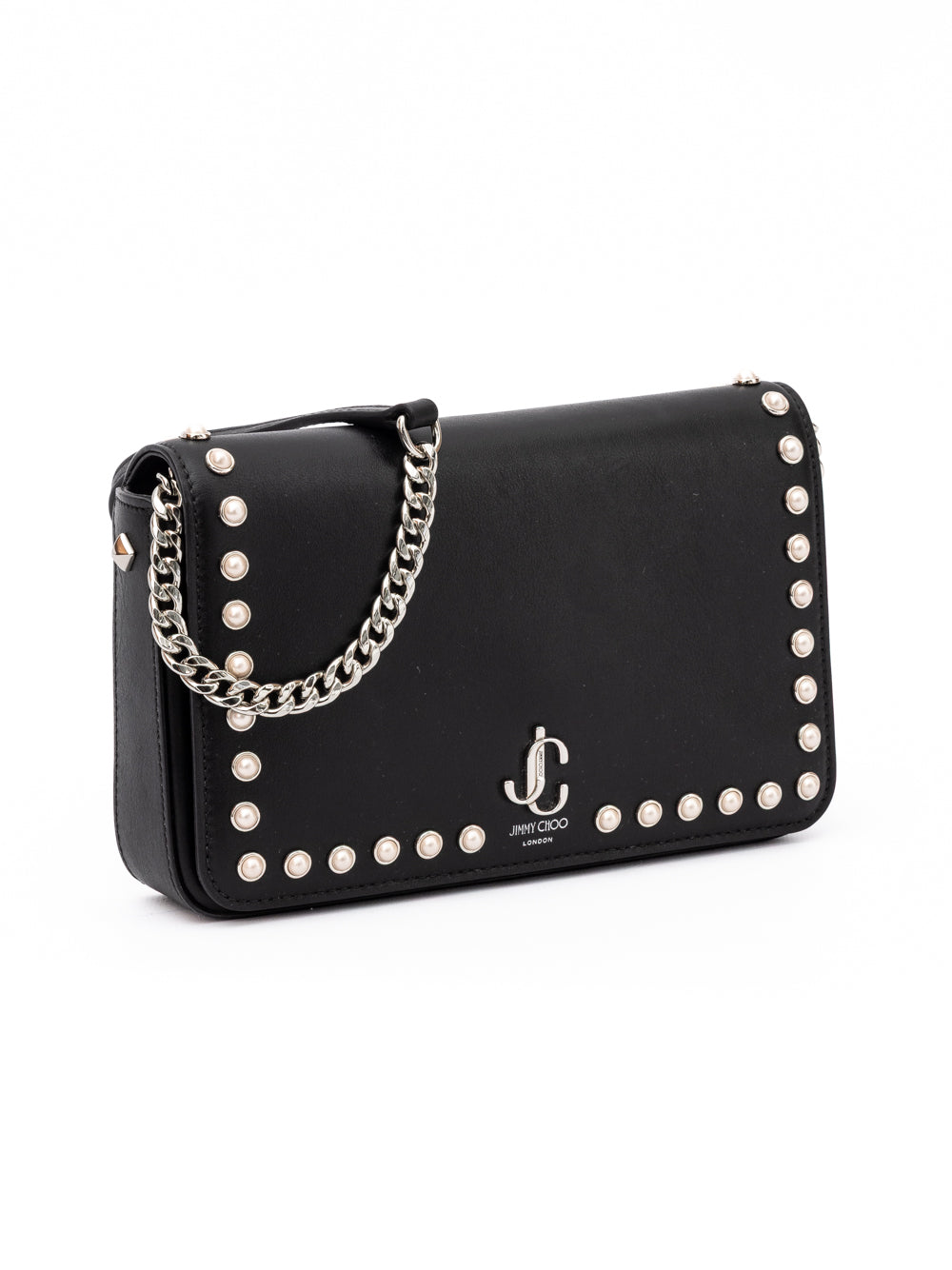 Black Leather Crossbody Bag - ventzia