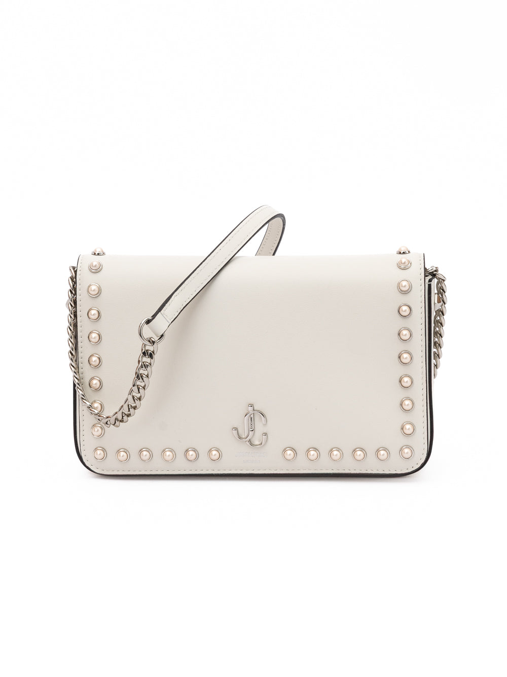 White Leather Crossbody Bag - ventzia
