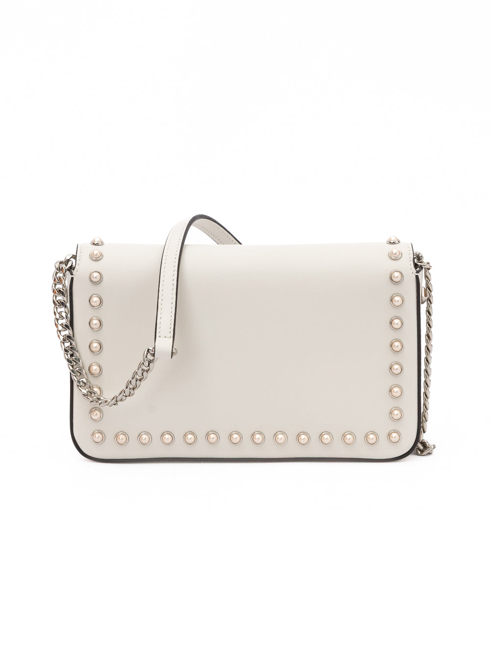 White Leather Crossbody Bag - ventzia