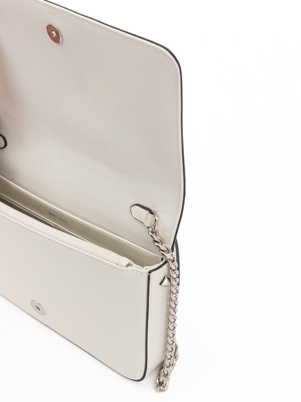 White Leather Crossbody Bag - ventzia
