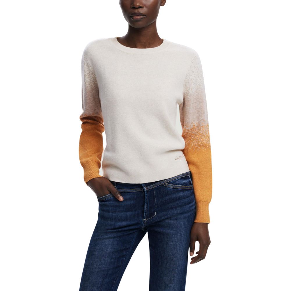 Beige Viscose Sweatshirt - ventzia