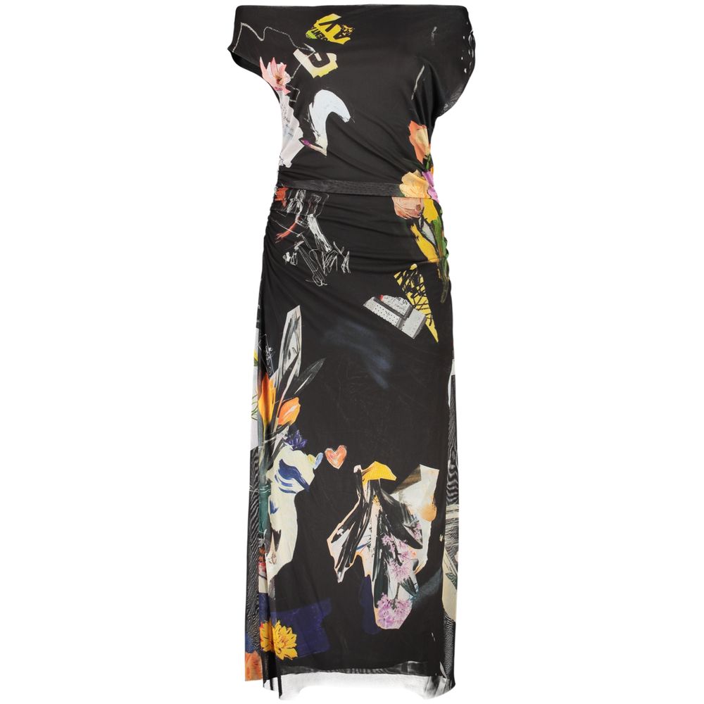 Black Viscosa Women Dress - ventzia