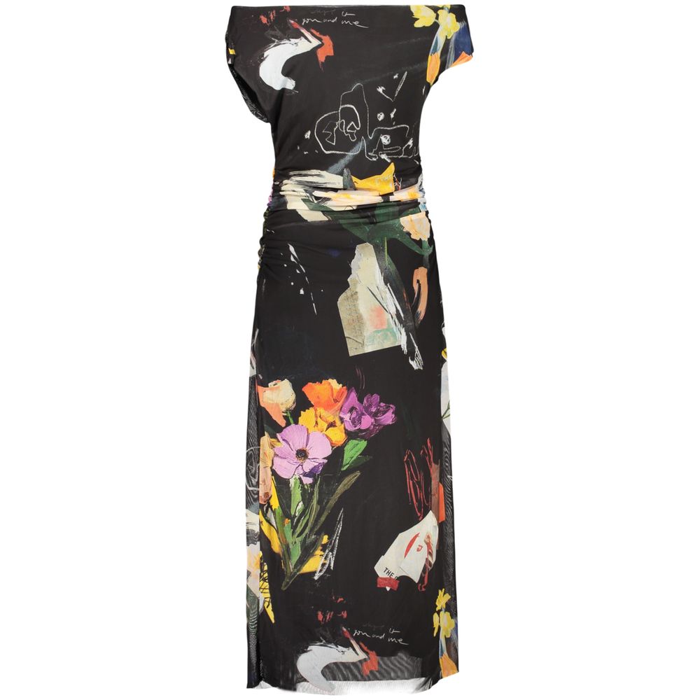Black Viscosa Women Dress - ventzia