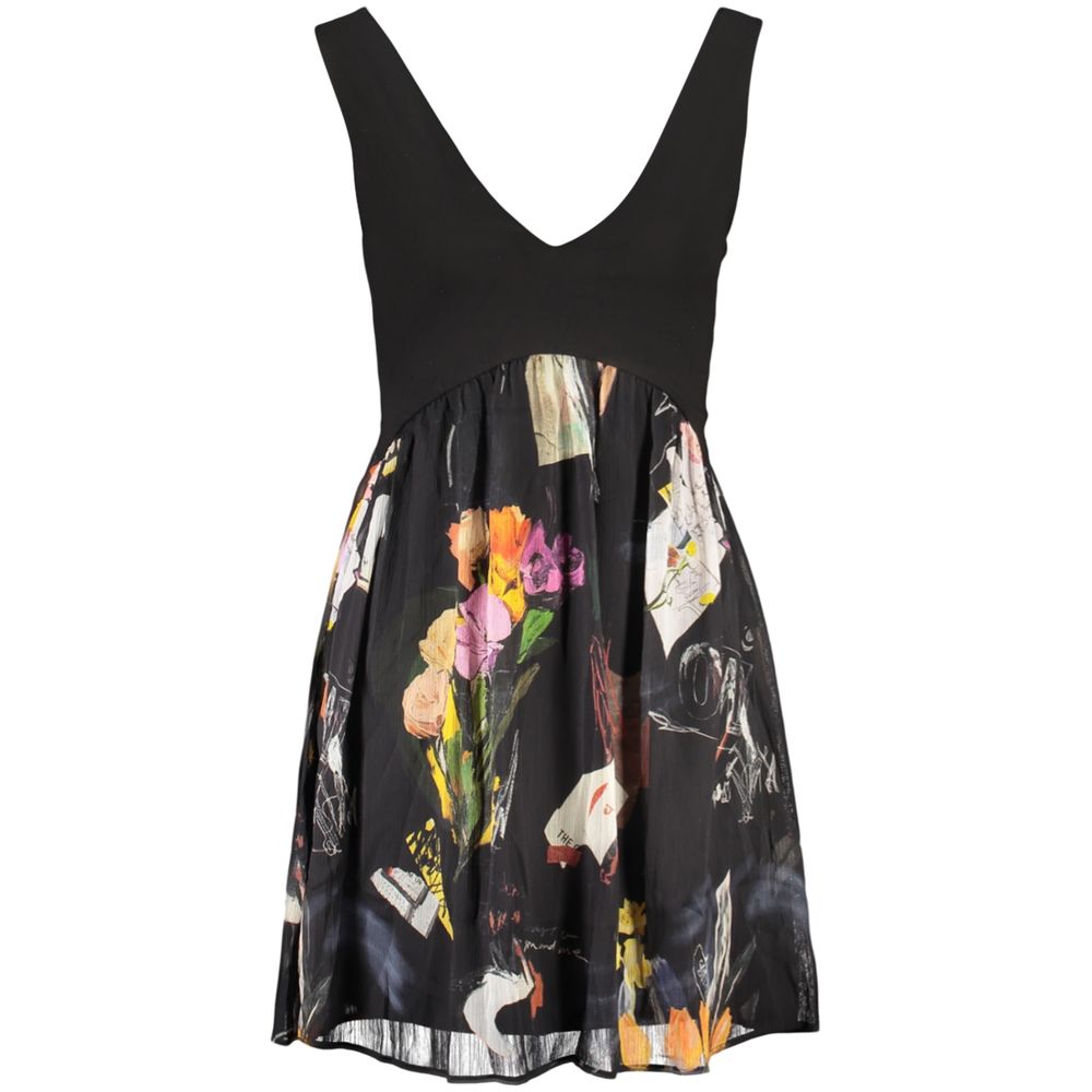 Black Polyester Women Dress - ventzia