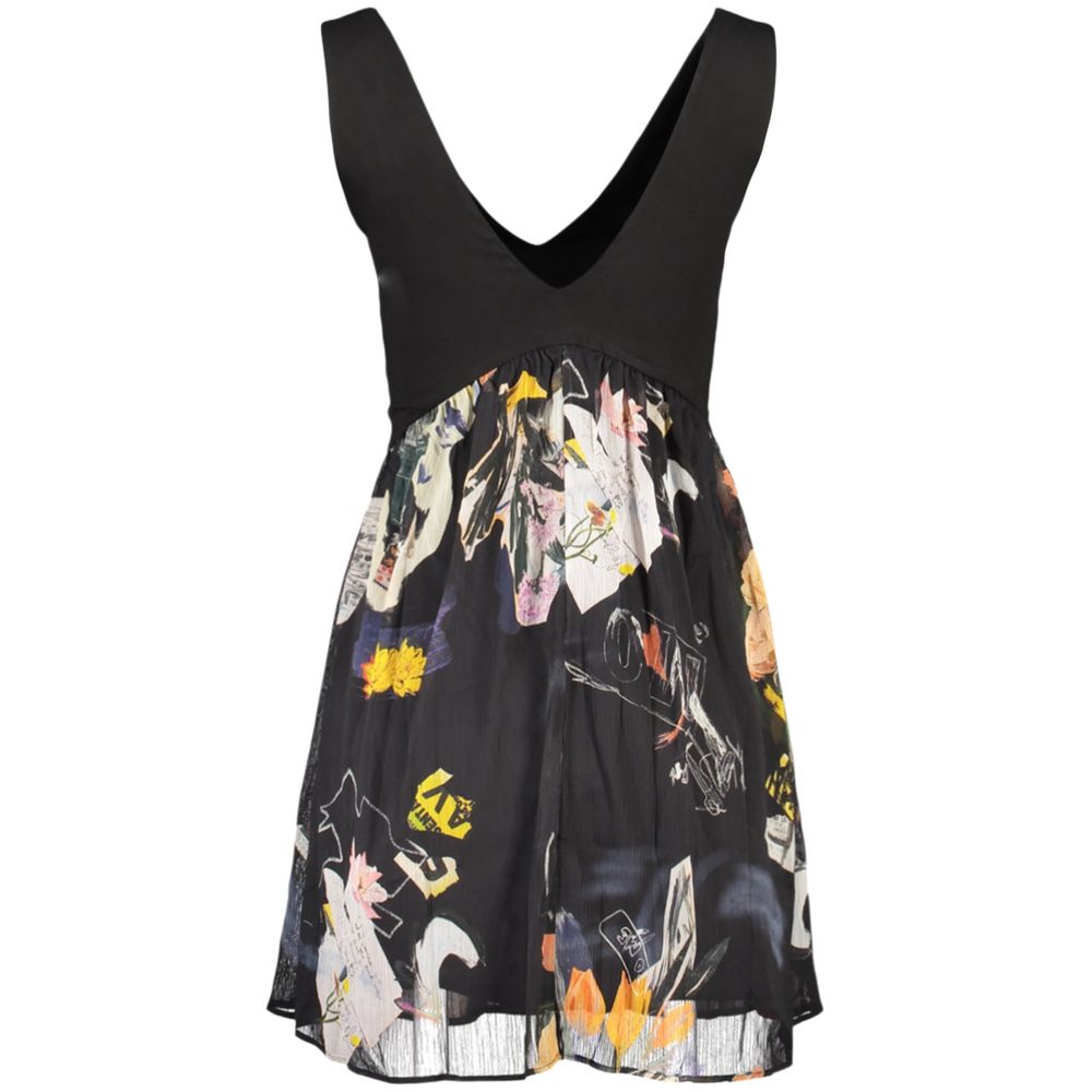 Black Polyester Women Dress - ventzia