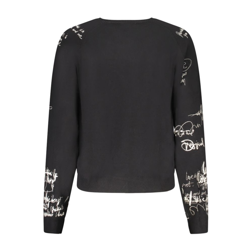 Nero Viscosa Women Sweater - ventzia