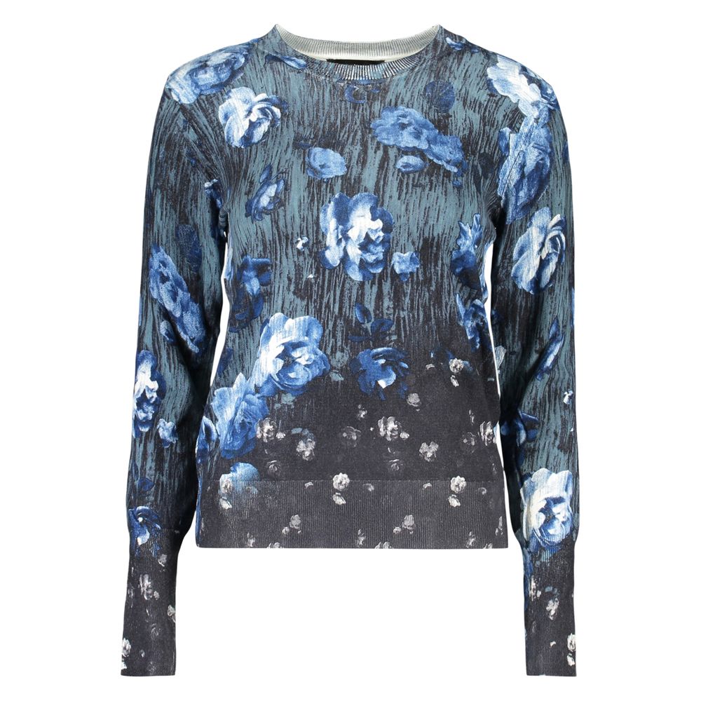 Blue Viscosa Women Sweater - ventzia