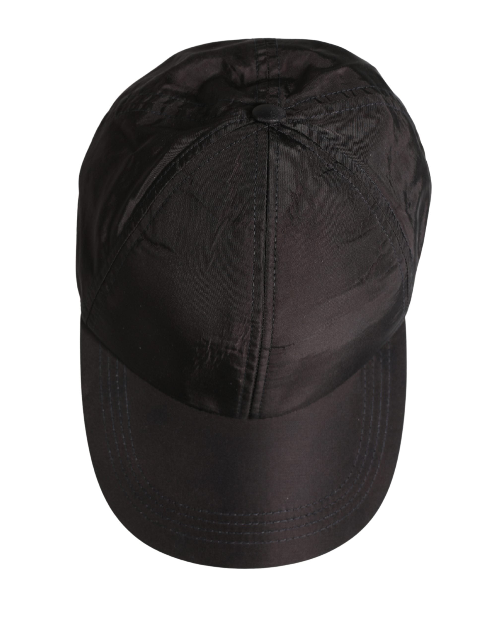 Men Black Cotton 6 Panels Baseball Cap Hat - ventzia