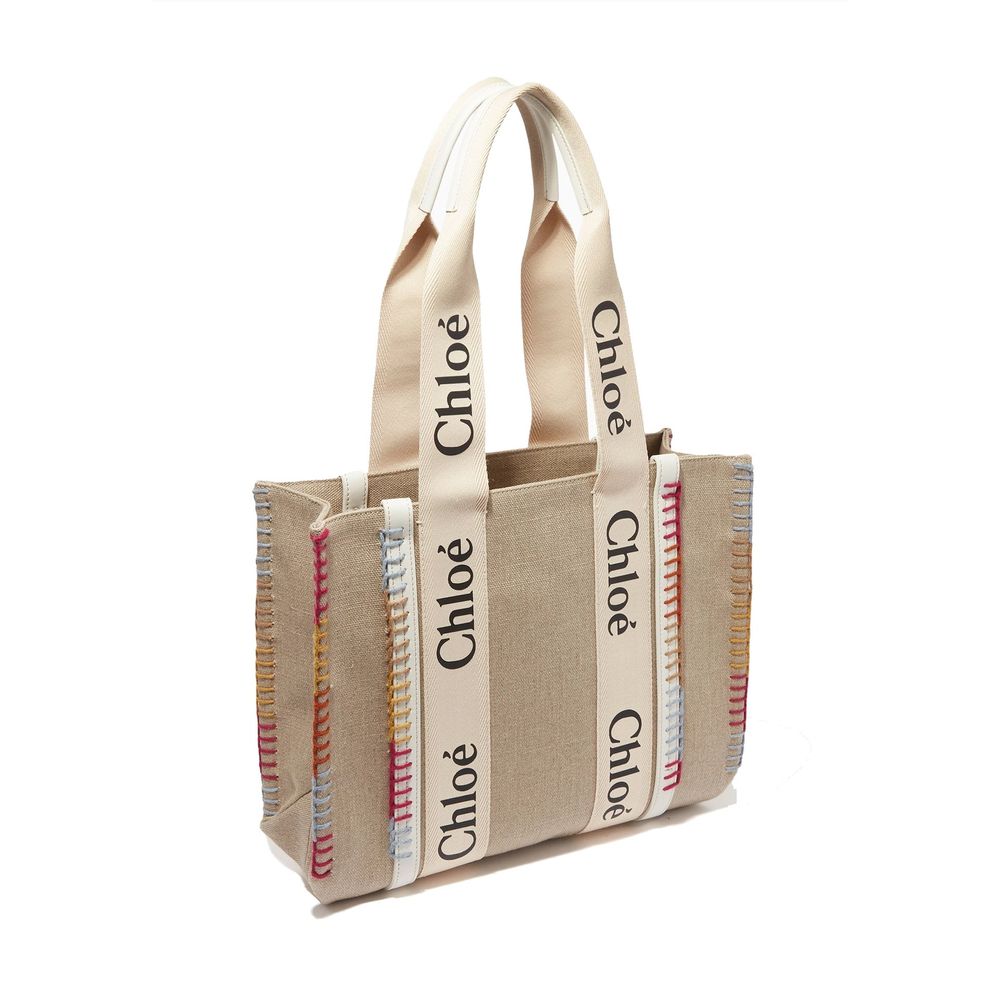 Beige Wool Tote Bag - ventzia