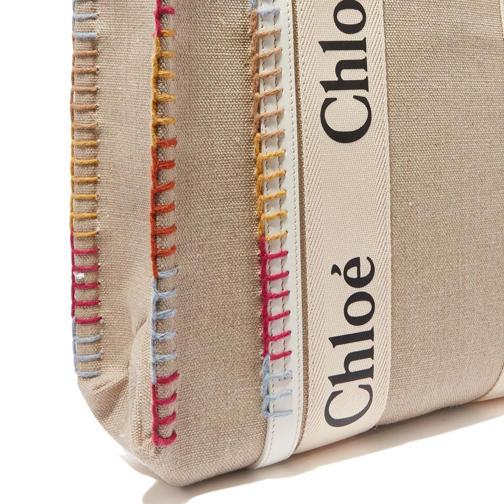 Beige Wool Tote Bag - ventzia