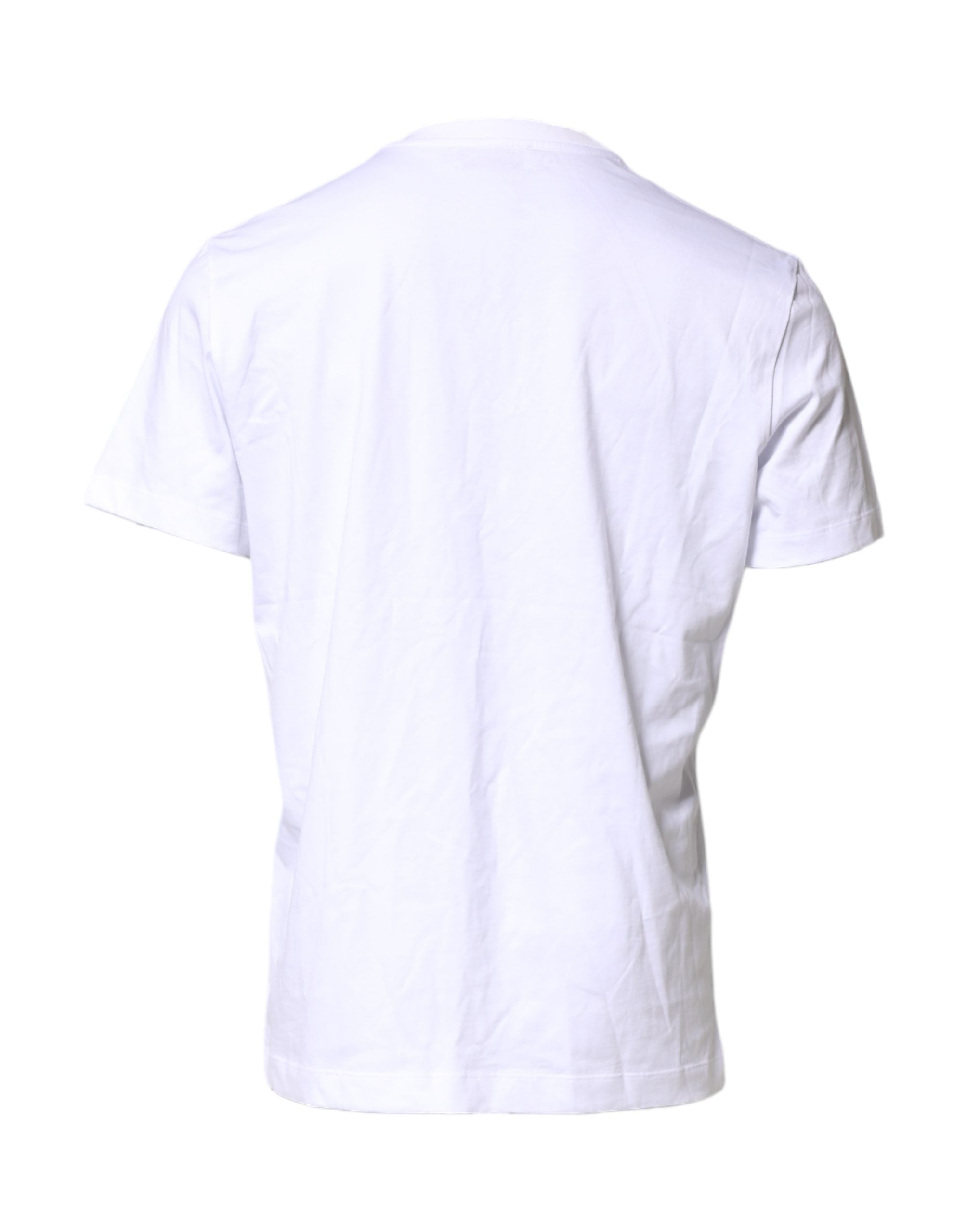 White Cotton DG Logo Embroidery Men  T-shirt - ventzia