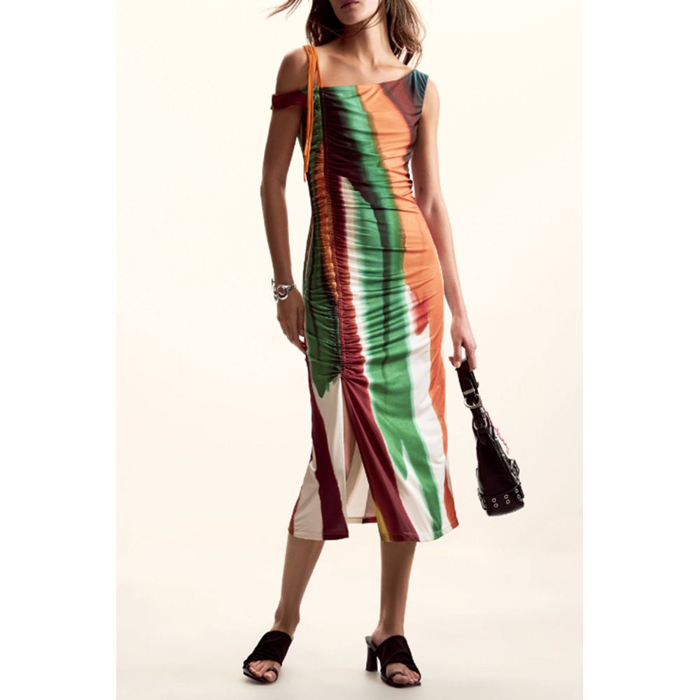 Marrone Polyester Women Dress - ventzia