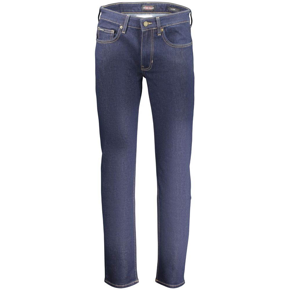 Blu Cotton Men Jeans - ventzia