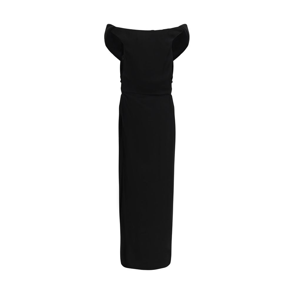 Black Viscose Casual Dress - ventzia