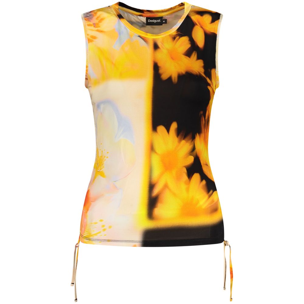 Orange Elastane Tank Tops - ventzia