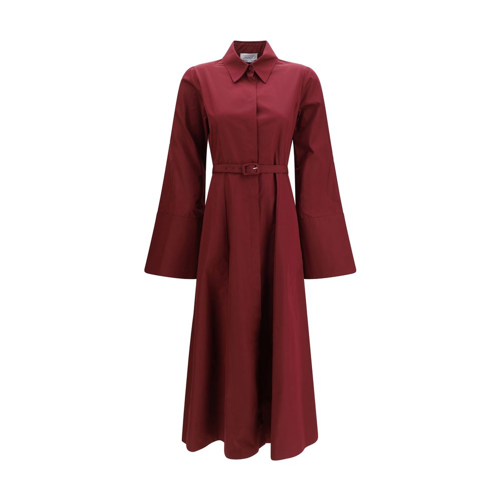 Bordeaux Cotton Casual Dress - ventzia