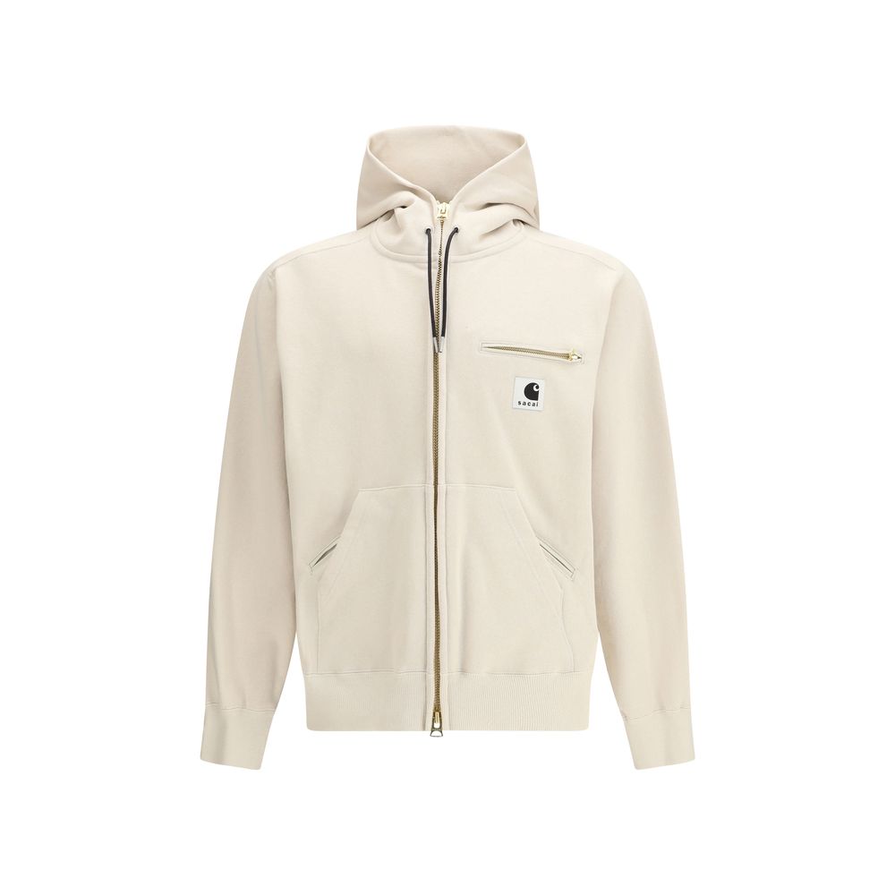Beige Cotton Sweatshirt - ventzia