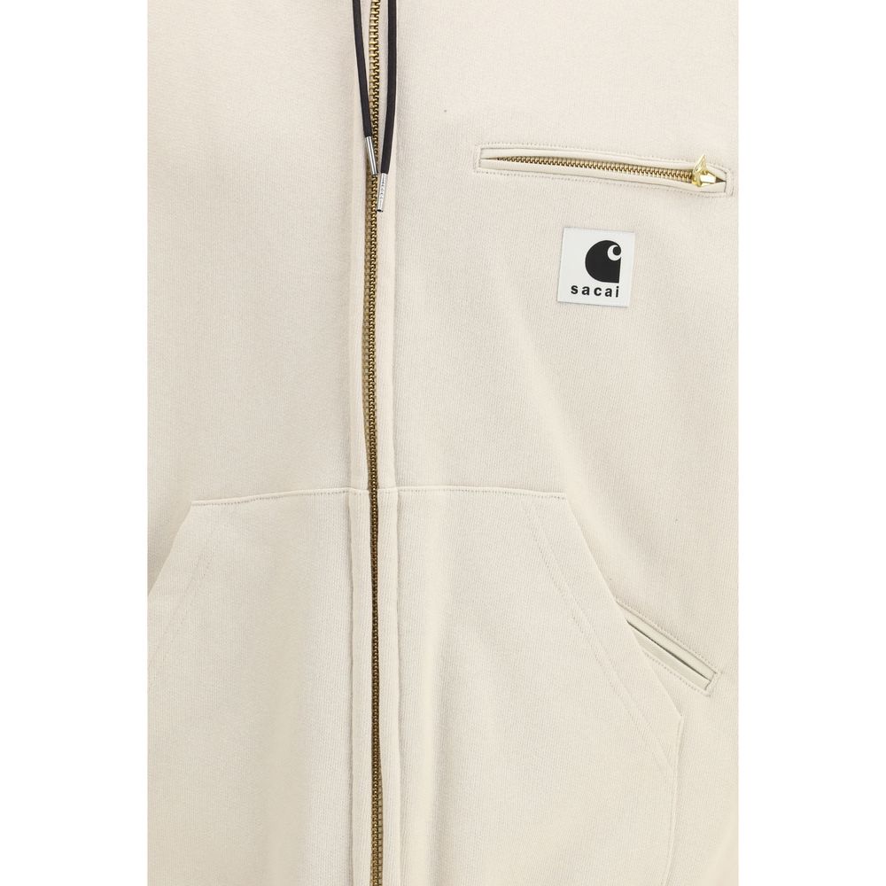 Beige Cotton Sweatshirt - ventzia