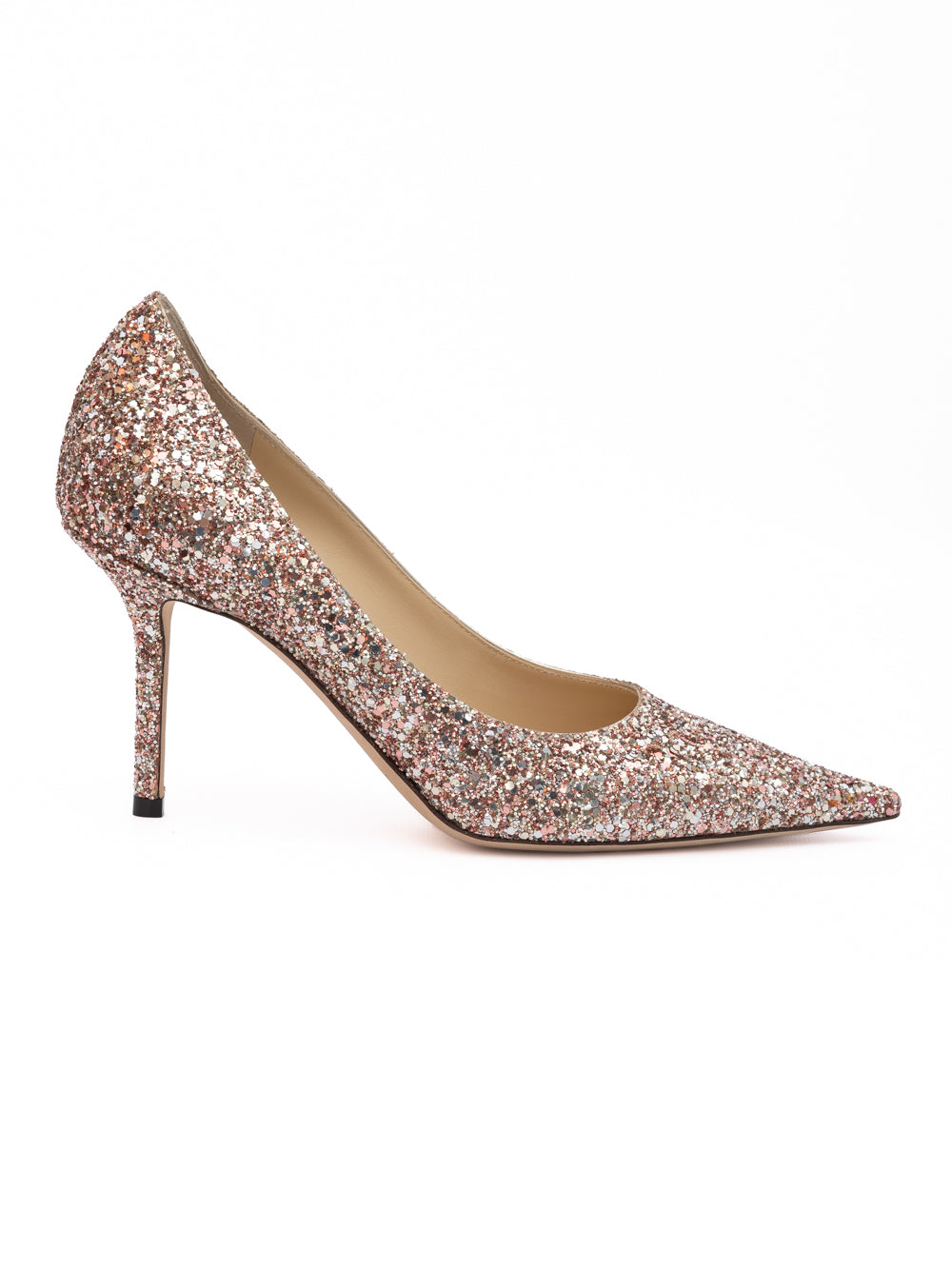 Rose Coarse Glitter Love 85 Pumps - ventzia