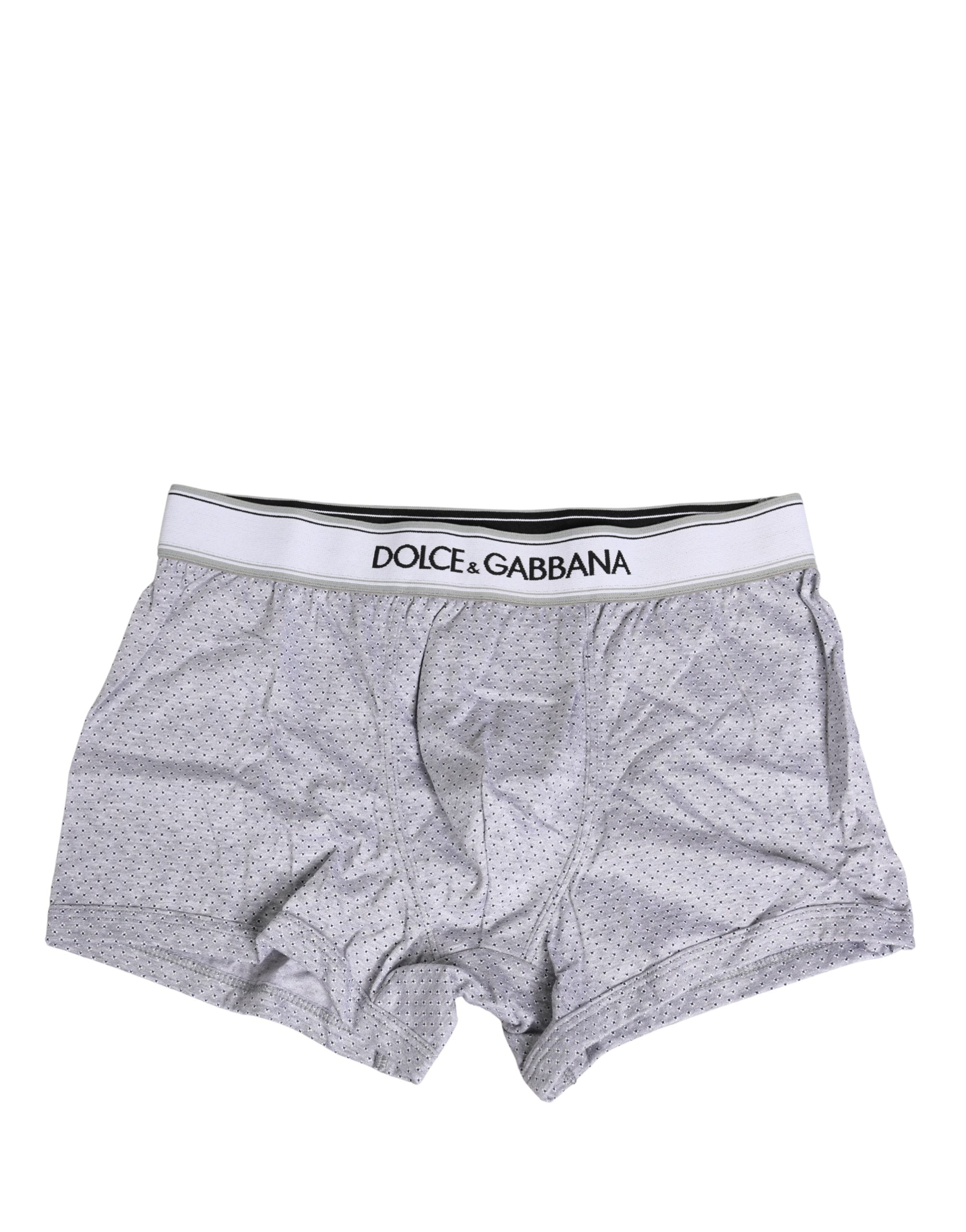 Gray Logo Cotton Men Regular Boxer Underwear - ventzia