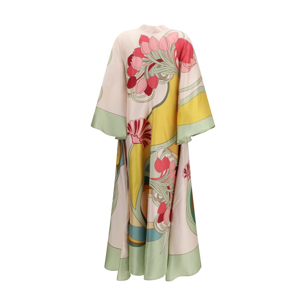 Multicolor Silk Casual Dress