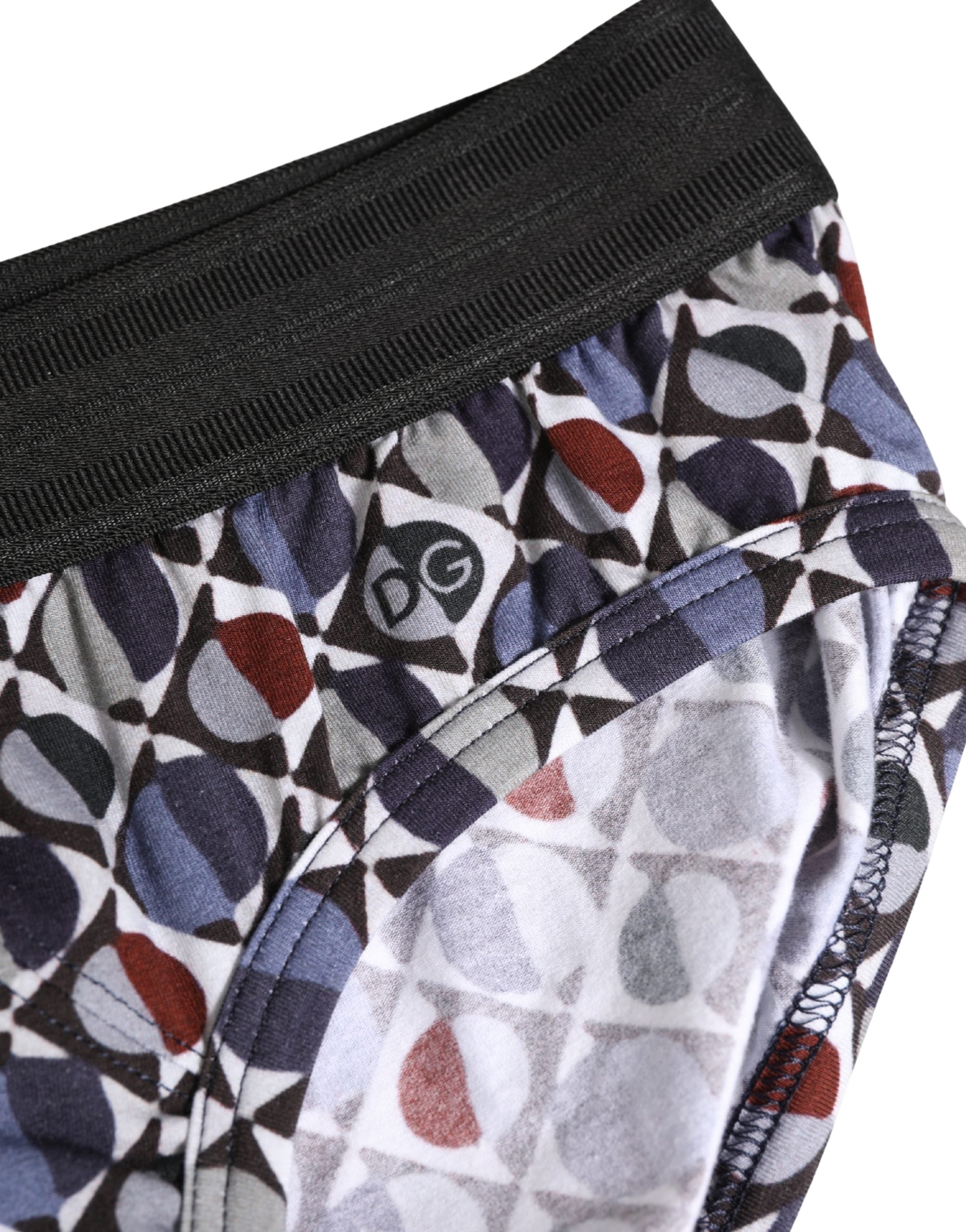 Multicolor Patterned Men Midi Brief Underwear - ventzia