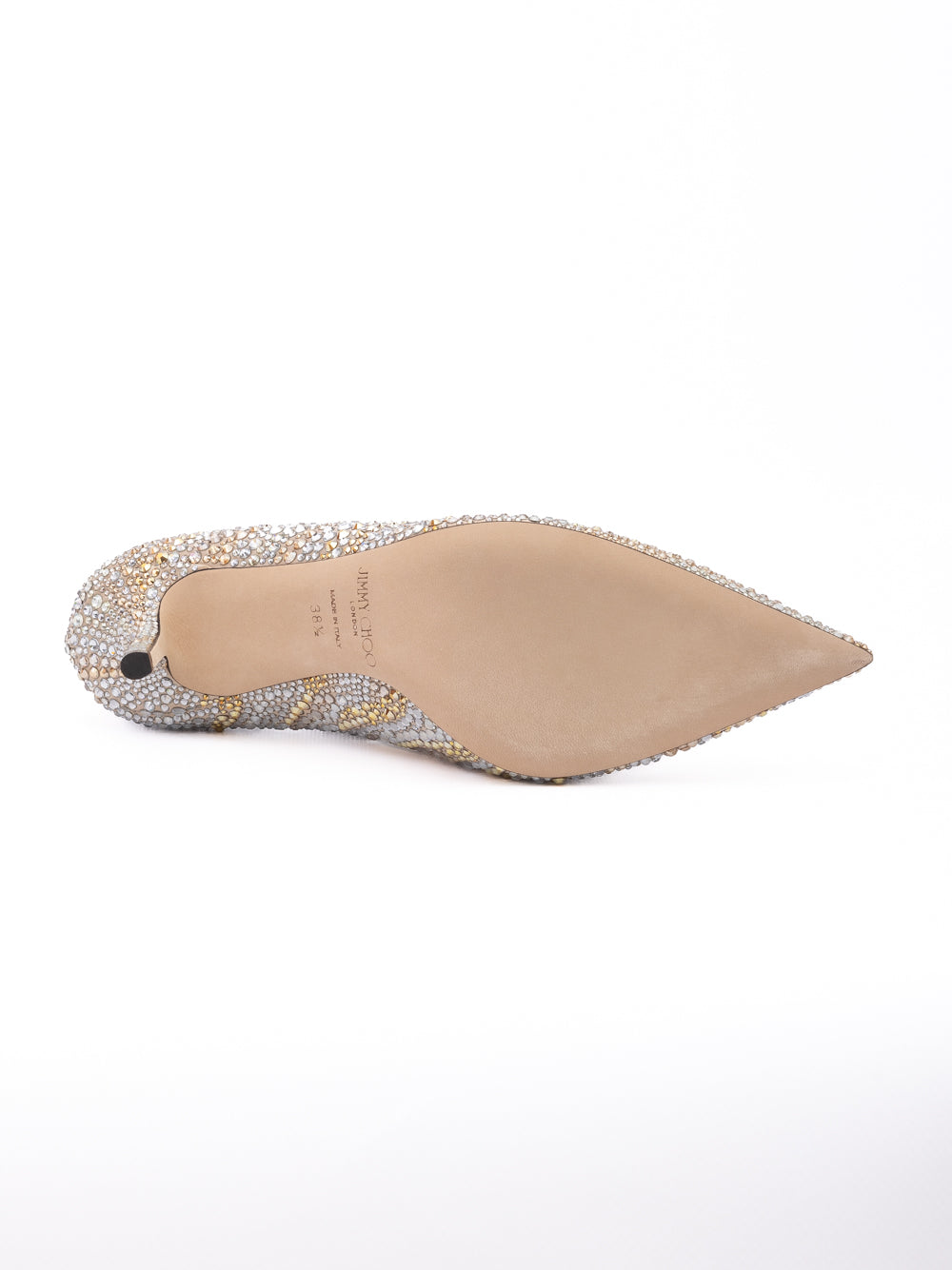 Gold Mix Crystal Love 85 Pumps - ventzia