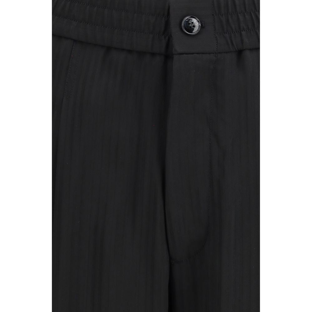 Black Viscose Casual Pants - ventzia