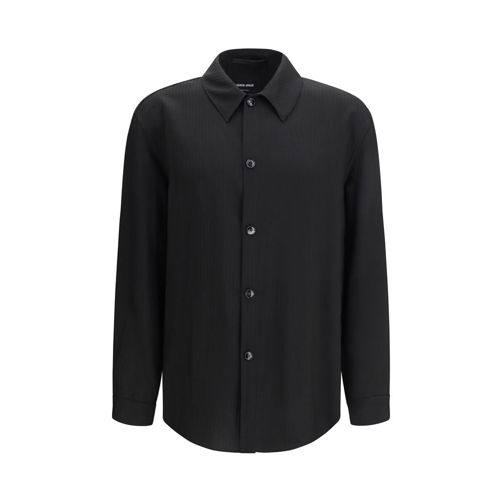 Black Viscose Dress Shirt - ventzia