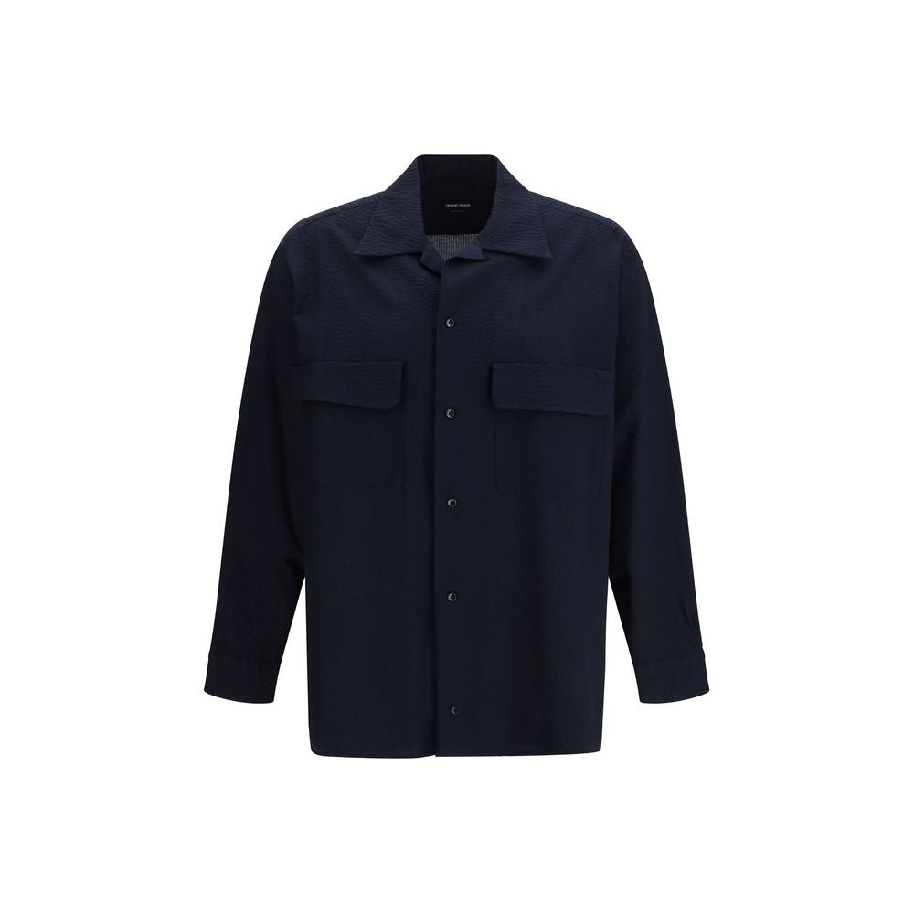 Blue Cotton Shirt - ventzia
