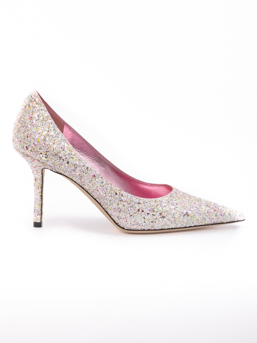 Candy Pink Glitter Love 85 Pumps - ventzia