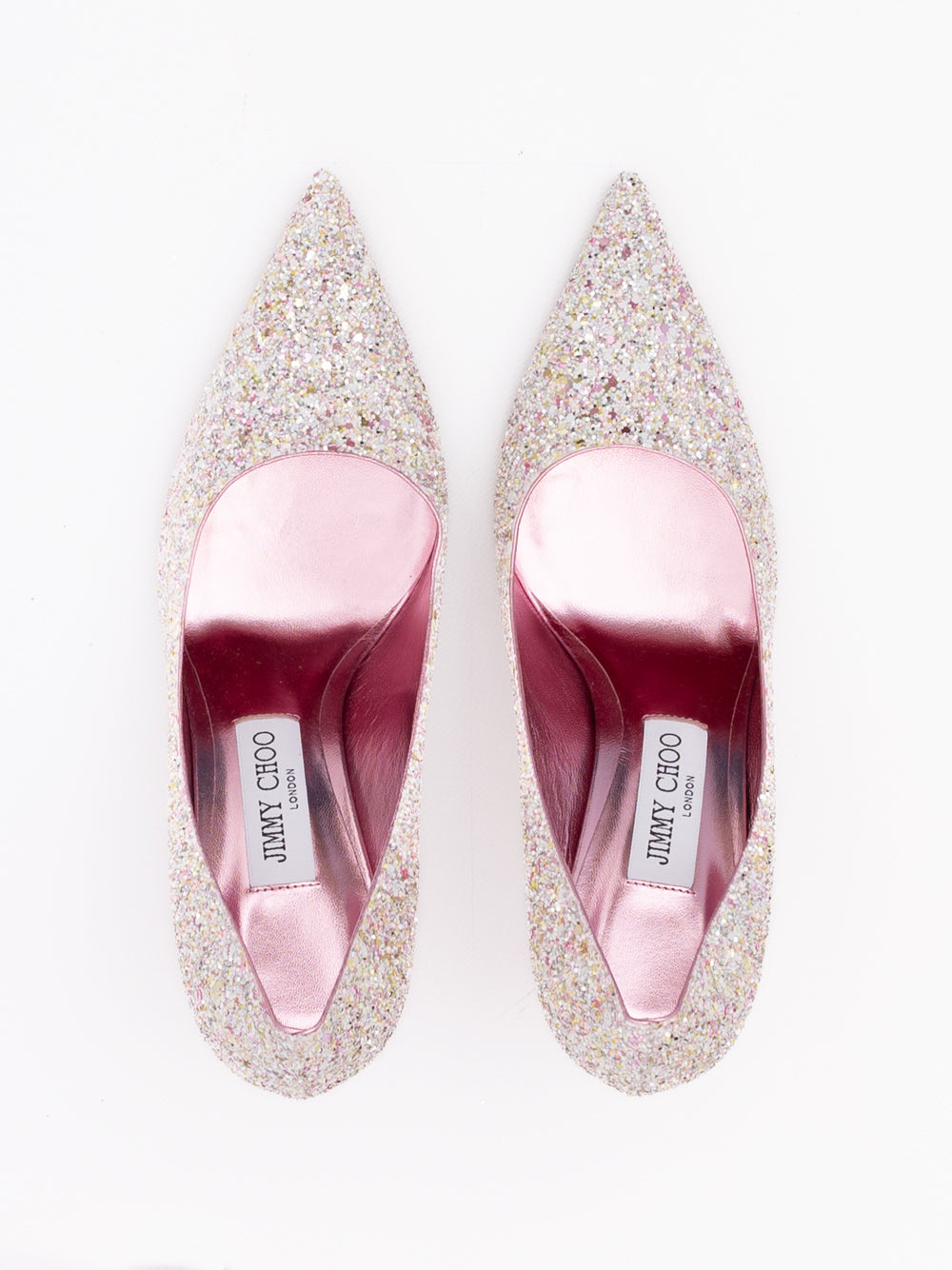 Candy Pink Glitter Love 85 Pumps - ventzia