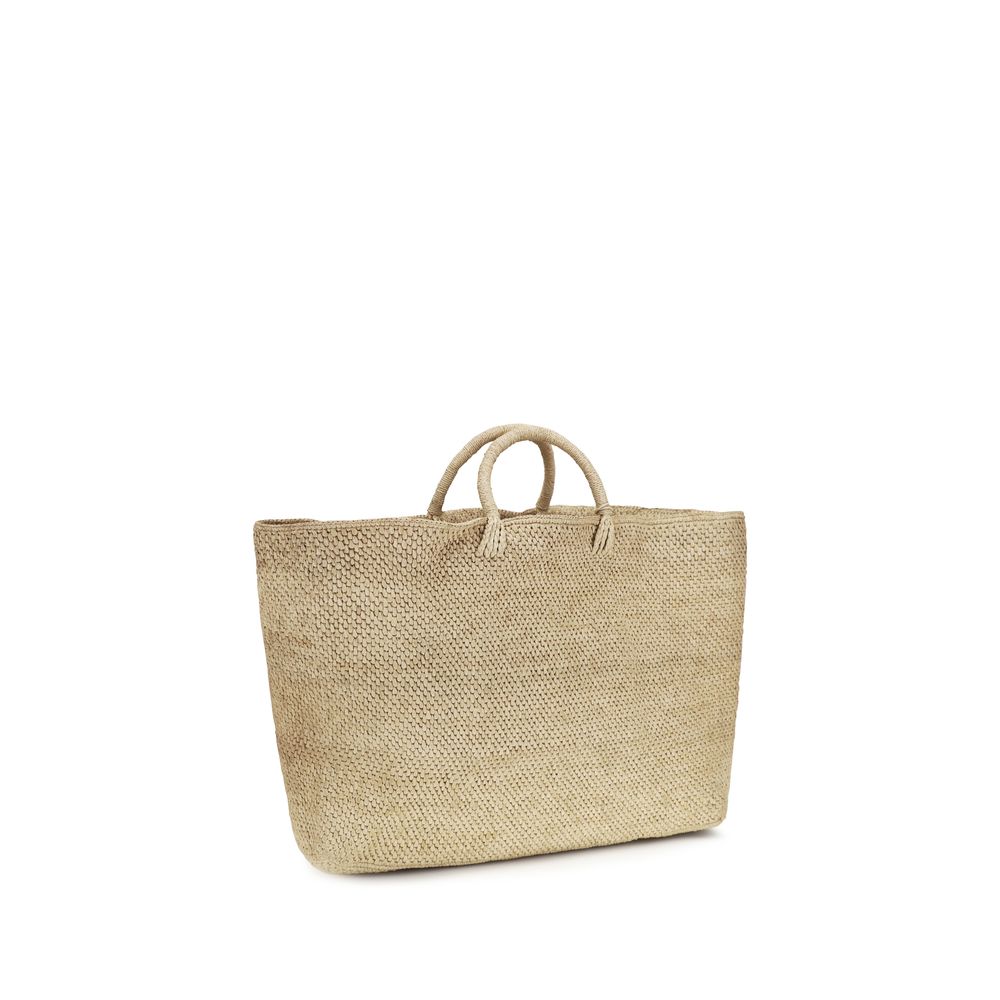 Beige Raffia Handbag - ventzia