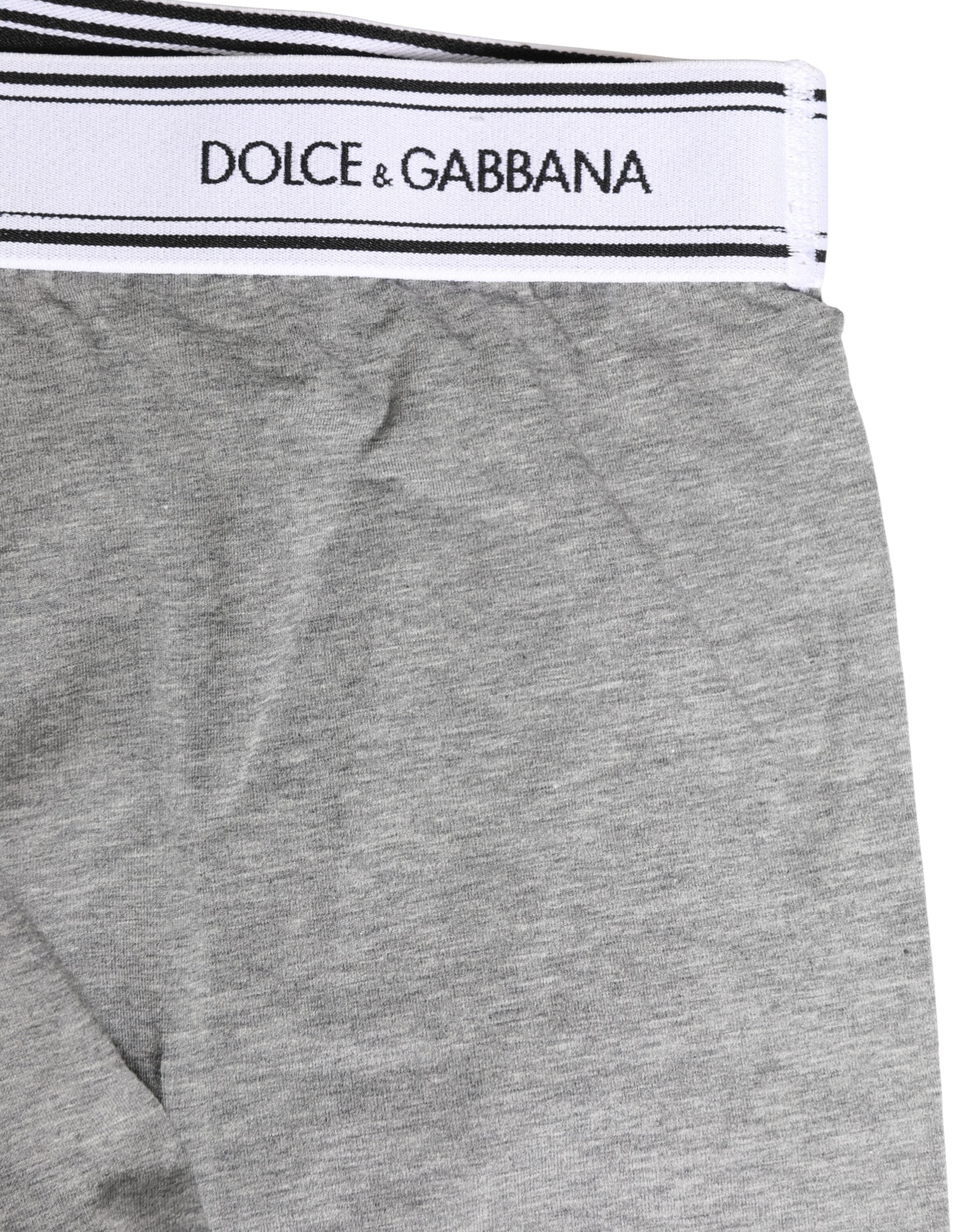 Gray Logo Waistband Cotton Men Boxer Underwear - ventzia