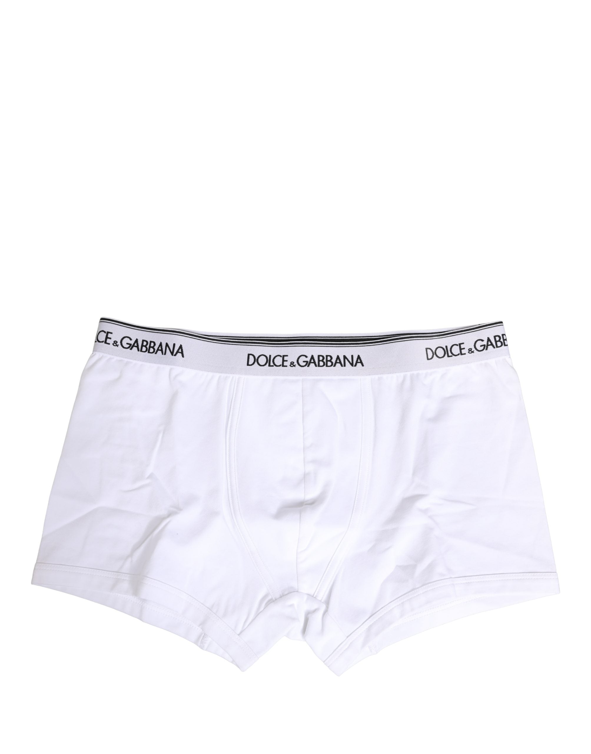White Logo Waistband Cotton Boxer Underwear - ventzia