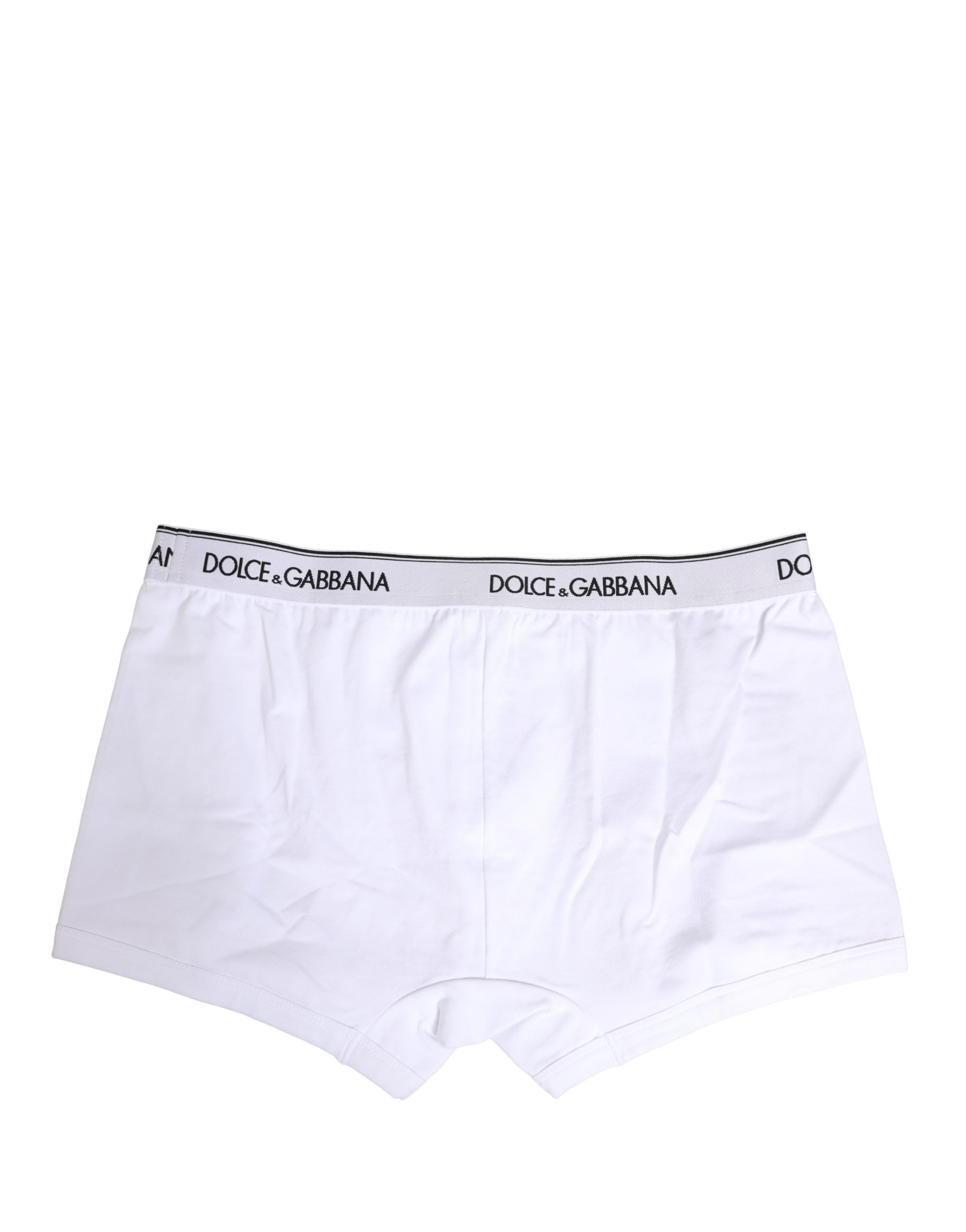 White Logo Waistband Cotton Boxer Underwear - ventzia