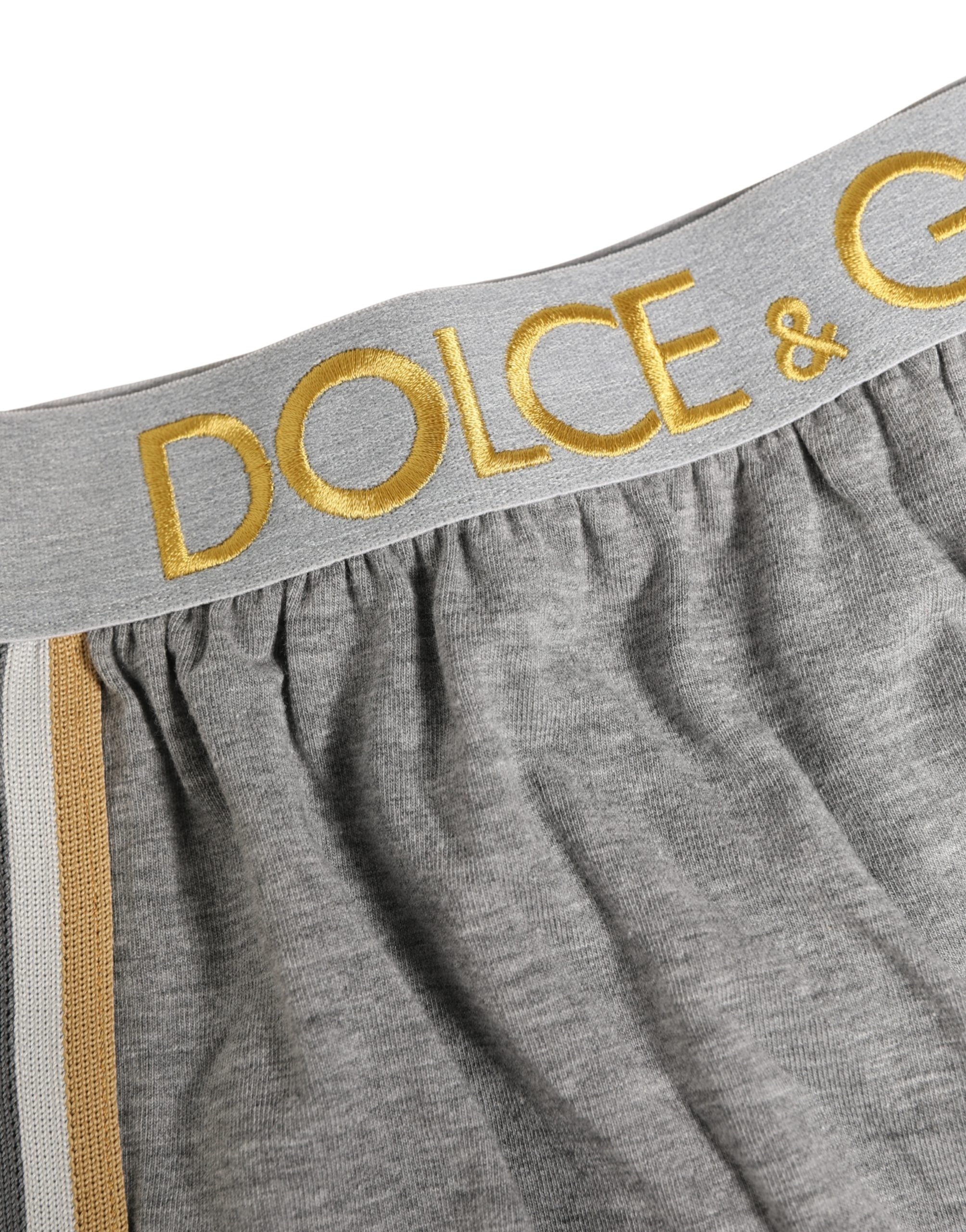 Gray Logo Waistband Cotton Men Boxer Underwear - ventzia