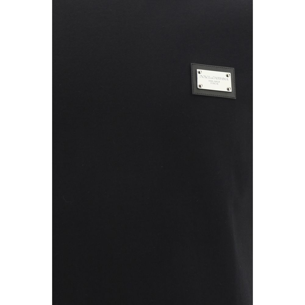 Black Cotton T-Shirt - ventzia